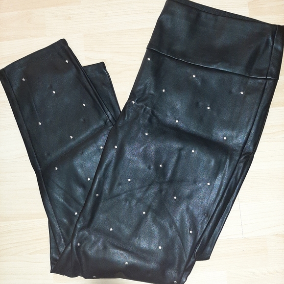 Michel Studio Faux Leather Studded Leggings - Picture 4 of 4